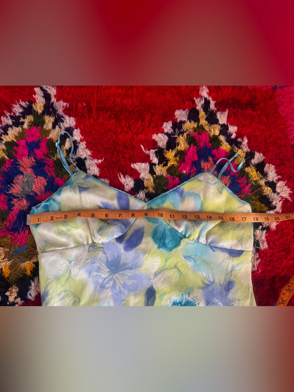 Y2K Vintage California Concepts floral slip dress Sz M - Picture 5 of 7